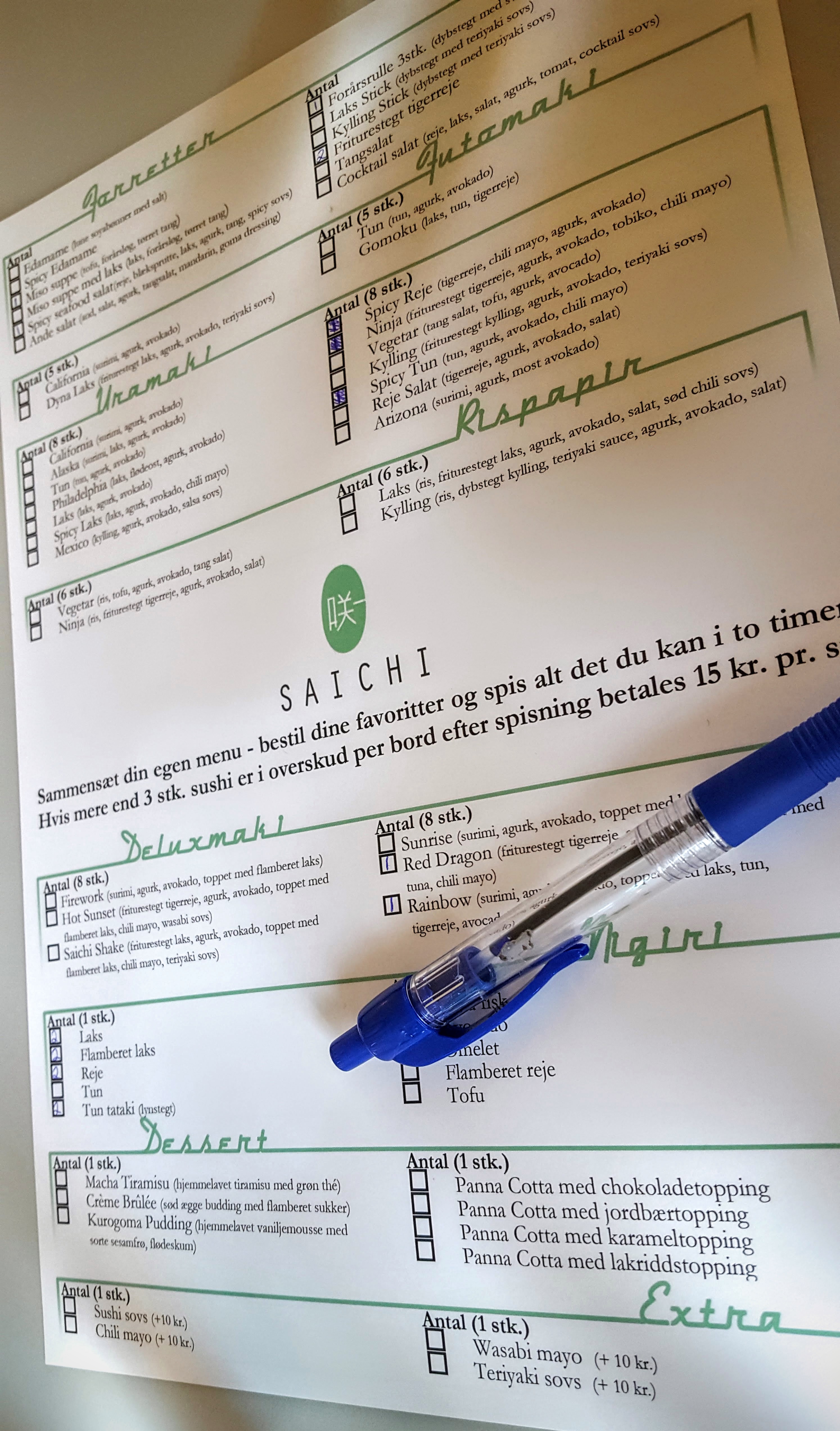 Saichi Sushi bestilling Saichi Sushi bestilling