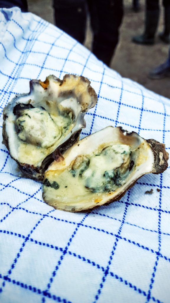 Østers med gorgonzola; Fanø østers indlæg