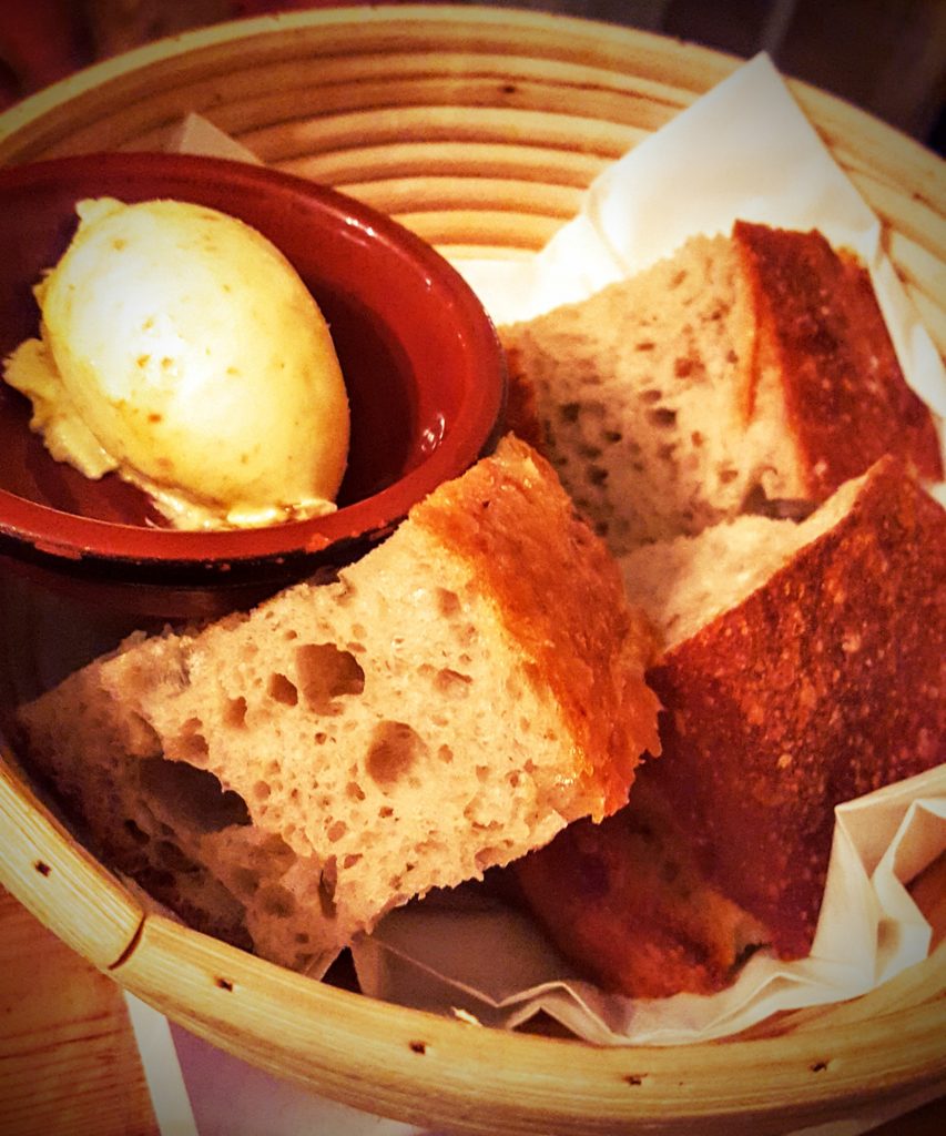 Friskbagt brød med baconsmør; Smag På Byen Aarhus 2016 ved Restaurant Skovmøllen indlæg